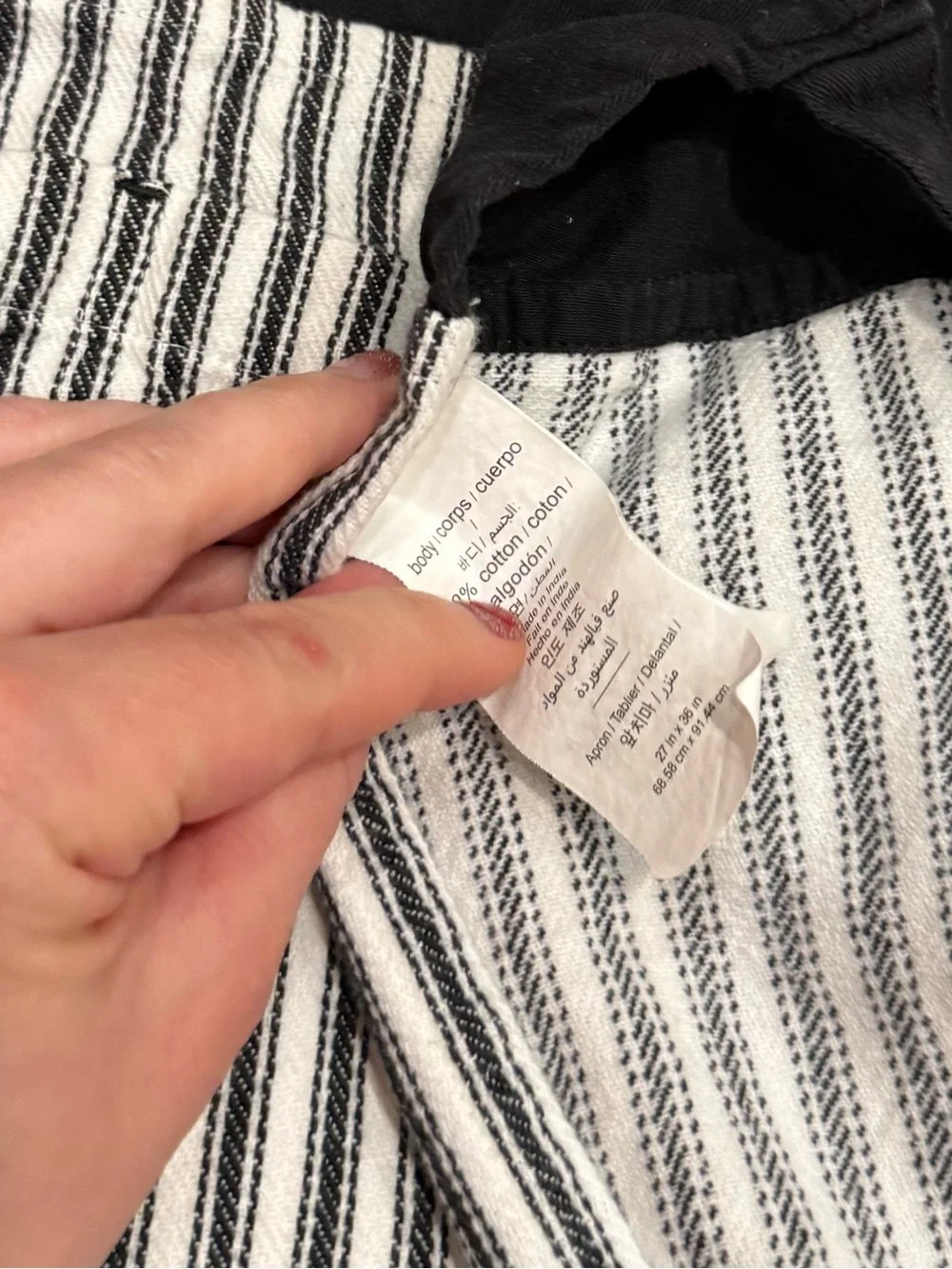 Black and White Striped Apron from Williams Sonoma